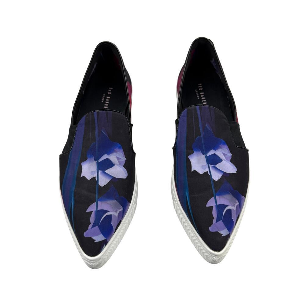 TED BAKER Women's Thfia Floral Pointy Toe Slip-on Sneaker Sz 6 - Picture 2 of 16